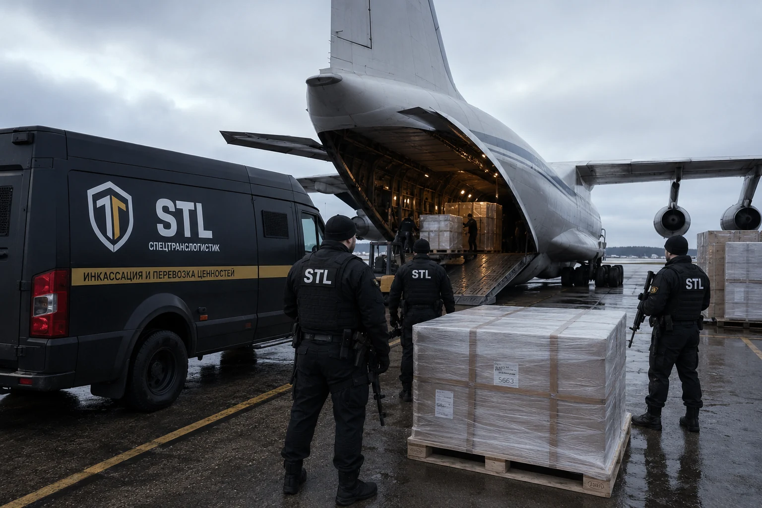 Специализированная перевозка ценностей: транспорт STL и грузовой самолёт